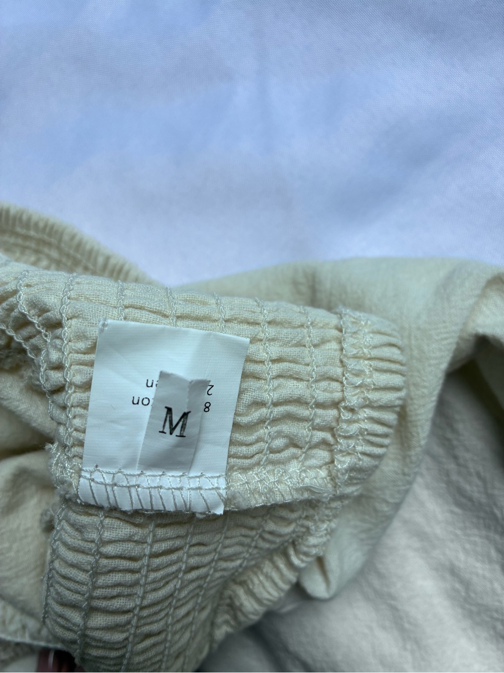 High-Waist Wide-Leg Cream Linen Pants - Picture 6 of 11